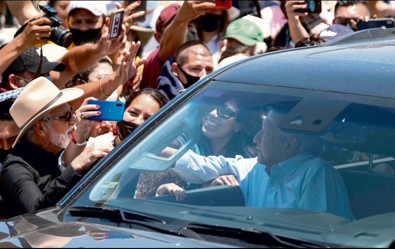 VISITA. El mandatario estuvo en la frontera para inaugurar varios proyectos.  AFP