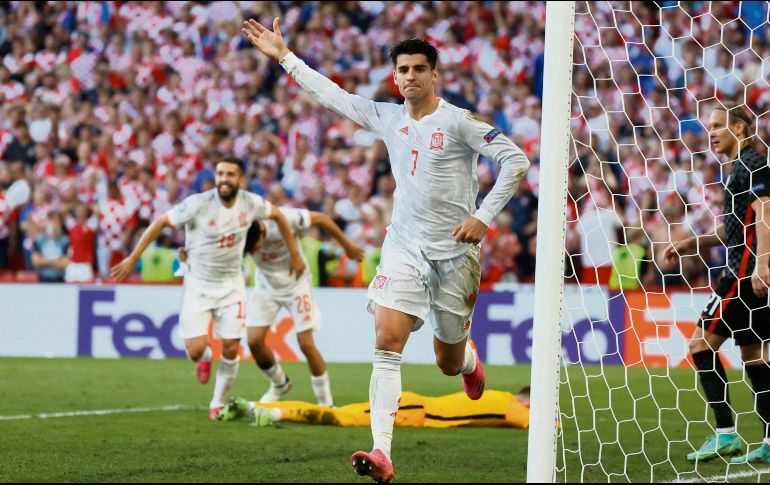 MORATA. Por fin anotó con los españoles y fue el más importante. EFE