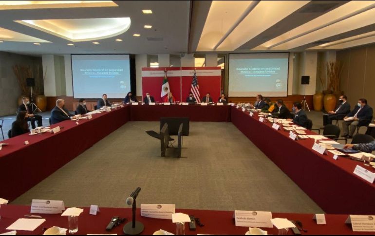 Las delegaciones coincidieron en establecer como una prioridad bilateral mejorar los mecanismos para compartir inteligencia contra el crimen organizado. TWITTER/@SRE_mx