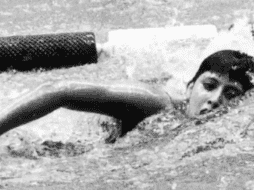 POR UNA BRAZADA. Al final de los 800 metros libres la diferencia entre la mexicana y la australiana fue una décima de segundo. ESPECIAL