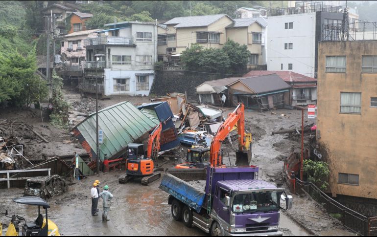 Atami fue una de las localidades más castigadas por las lluvias torrenciales récord que afectaron el pasado fin de semana al archipiélago japonés. AFP / ESPECIAL