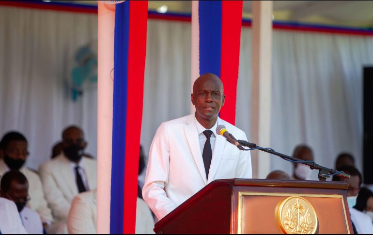 ASESINADO. Jovenel Moise ofreciendo un discurso. EFE
