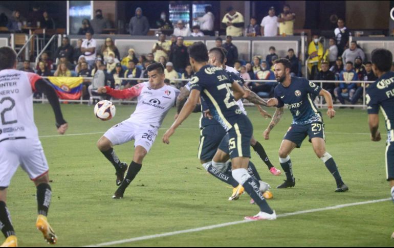 Los rojinegros no pudieron batir la meta de las Águilas. CORTESÍA/ATLAS FC