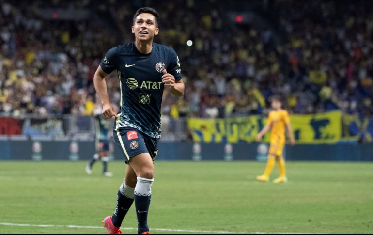 ESTRENO. Salvador Reyes marcó el único gol del encuentro y el primero en su lista vistiendo la camiseta de las Águilas. EFE/C. Ramírez