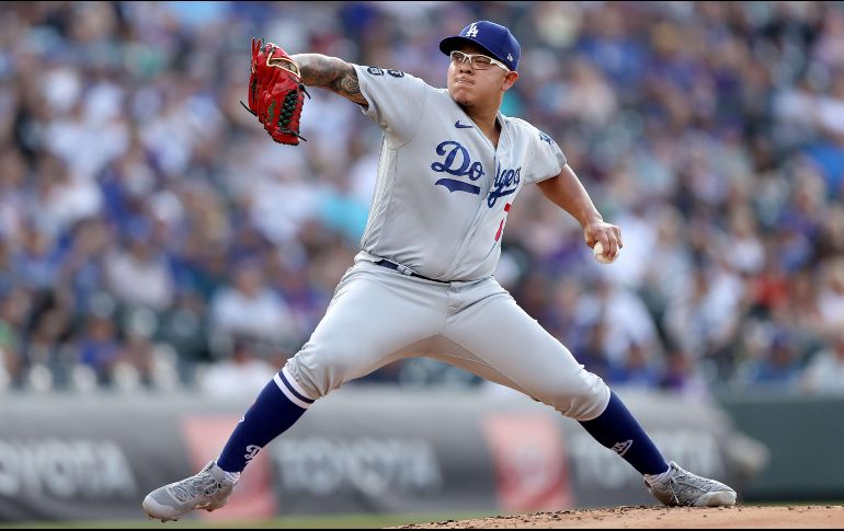 El pitcher tricolor de los angelinos lanzó 5.2 entradas en las que permitió cuatro carreras, siete hits, otorgó un pasaporte y recetó únicamente tres ponches. AFP / M. Stockman