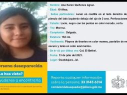 Detallan que la joven salió del negocio familiar, ubicado en la colonia El Bethel, y subió a un vehículo de taxi de plataforma para dirigirse a la colonia del Fresno. ESPECIAL