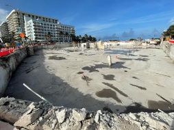 Fotografía divulgada por el senador Jason Pizzo donde se muestra el solar donde hasta hace poco había una montaña de escombros del edificio desplomado en Miami. EFE/J. Pizzo