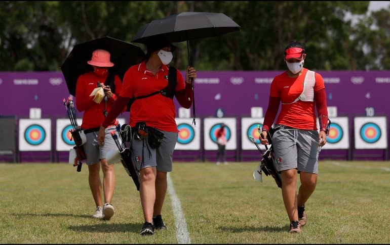 En la ronda clasificatoria las mexicanas sumaron entre las tres un total de mil 976 puntos. EFE/M. GUTIÉRREZ