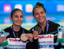Paola Espinosa y Melany Hernández en el Campeonato Mundial de Clavados de Gwangju 2019, en el que ganaron una plaza para Tokio 2020. EFE/Archivo