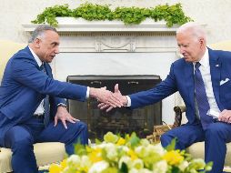 Al Kazemi y Joe Biden trabajarán para combatir al Estado Islámico. AP/S. Walsh