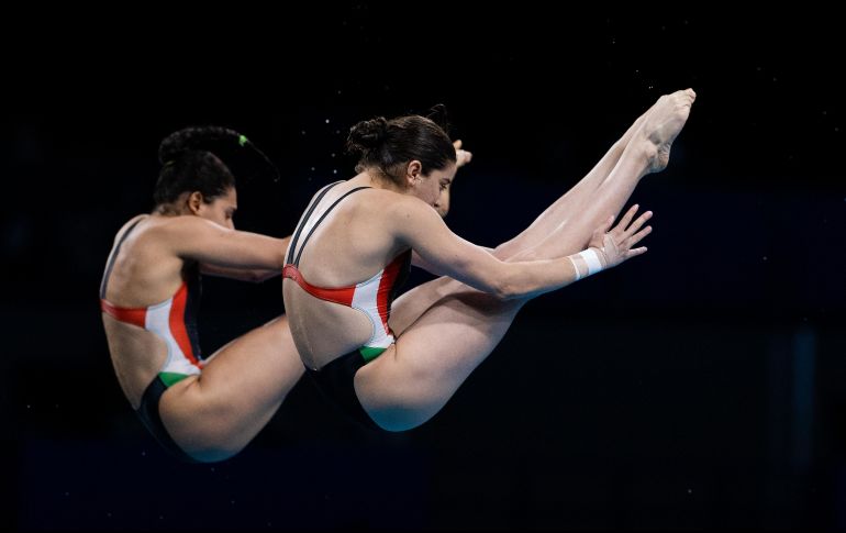 Orozco y Agúndez lograron una puntuación final de 299.70, detrás de las chinas y las estadounidenses. MEXSPORT
