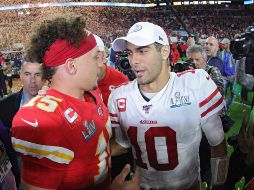 Garoppolo viene de una complicada campaña en la que sufrió por una persistente lesión en el tobillo, pero también fue apenas hace dos años que llevó a San Francisco al Super Bowl donde cayeron ante los Kansas City Chiefs de Mahomes. AFP/ARCHIVO