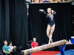 Jade Carey será la elegida para reemplazar a Simone Biles. TWITTER/@jadeacarey