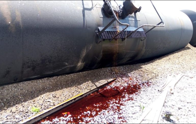 El accidente del ferrocarril sucede en Avenida Inglaterra y Quetzal dentro de un centro de logística industrial. ESPECIAL