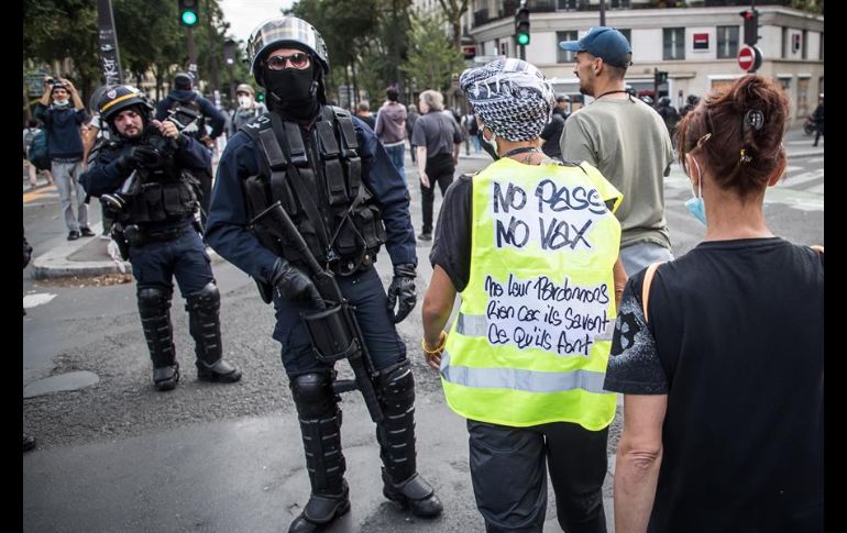 Para los manifestantes antivacuna en Francia, 