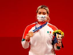 Aremi Fuentes consiguió una medalla de bronce en halterofilia. EFE / ARCHIVO