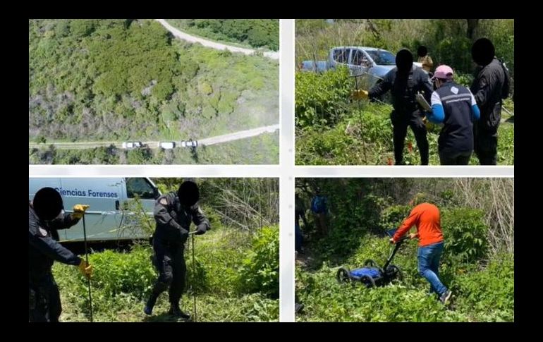 La búsqueda en la fosa en Chapala se derivó de investigaciones realizadas en diversas carpetas de investigación. ESPECIAL/Fiscalía de Jalisco