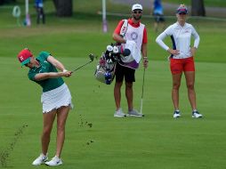 Gaby López hizo dos birdies y dos bogeys para concluir con par. AP/A. Wong