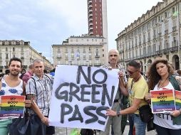La implementación del llamado Green Pass ha generado protestas en diversas partes del país. EFE/A. Di Marco