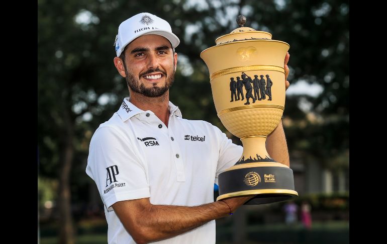 EL PRIMERO. Abraham Ancer ganó el WGC FedEx St Jude, su primer título de la PGA. EFE/T. MAURY