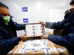 El cargamento constituye la entrega número 33 de vacunas anti COVID-19 a Jalisco por parte del Gobierno federal. ESPECIAL/Gobierno de Jalisco