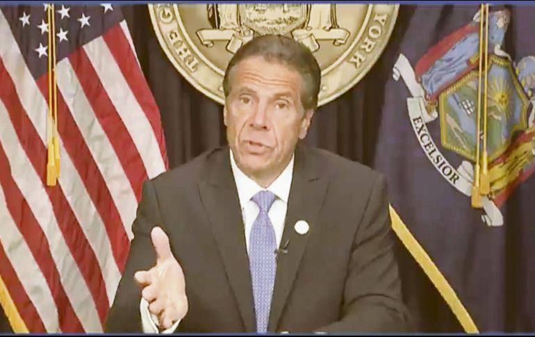 Andrew Cuomo dio una conferencia de prensa en la que anunció la dimisión como gobernador de Nueva York; asimismo, se disculpó con las mujeres que agredió. AP/Oficina del gobernador de Nueva York