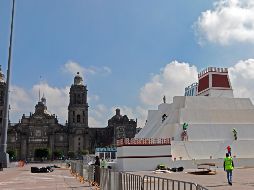 La réplica estará colocada en el Zócalo de la ciudad de México. EFE/ M. Guzmán