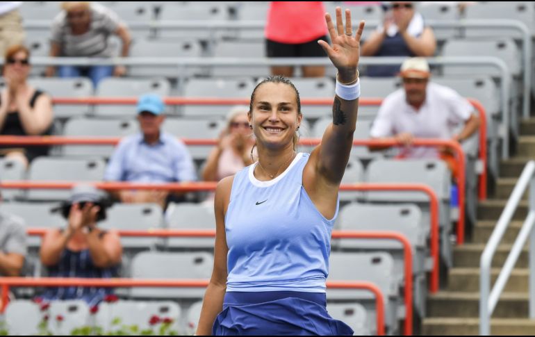 Sabalenka se medirá en semifinales contra la checa Karolina Pliskova, cuarta cabeza de serie. AFP/M. PANAGIOTAKIS