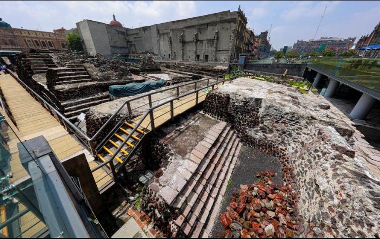 Vista general del Templo Mayor, en el Centro Histórico de la Ciudad de México. EFE/C. Ramírez