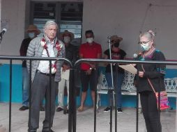 Margarita Juárez nombra a López Obrador como hijo adoptivo de Temaca. ESPECIAL