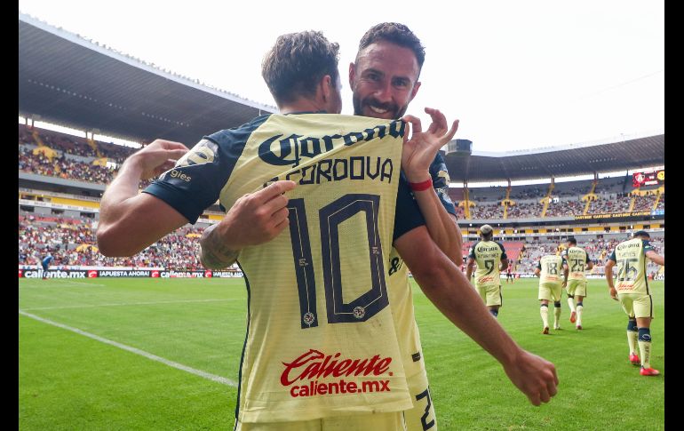 ESTRENA NÚMERO. Córdova jugó su primer partido con la 10 del América y la estrenó con gol.  IMAGO7