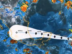 La trayectoria esperada del ciclón 