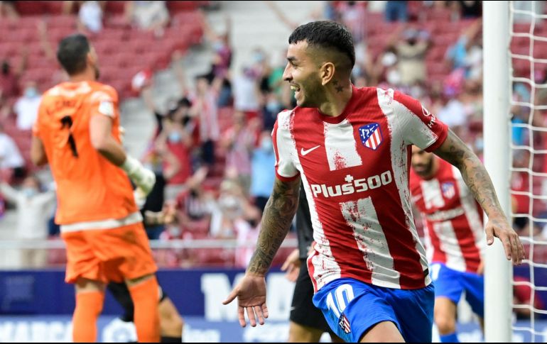 GOLEADOR. Ángel Correa ha marcado los 3 goles que ha hecho el Atlético de Madrid en dos jornadas. AFP/J. SORIANO