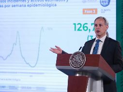 López-Gatell pide a la población no bajar la guardia y mantener las medidas de higiene y sana distancia, y sobre todo, vacunarse. SUN / B. Fregoso