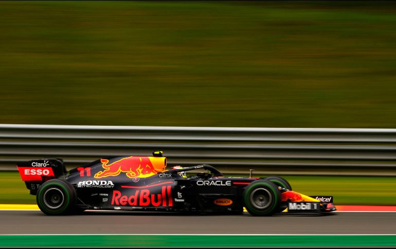 ''Checo'' Pérez concluyó las pruebas libres de este sábado en la segunda posición. AP / F. Seco