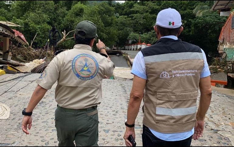 Personal de Protección Civil realizó recorridos por los municipios con afectaciones. ESPECIAL /