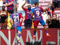 LÍDER. Memphis Depay sigue demostrando que llegó con el pie derecho al Barcelona. AP/J. MONFORT