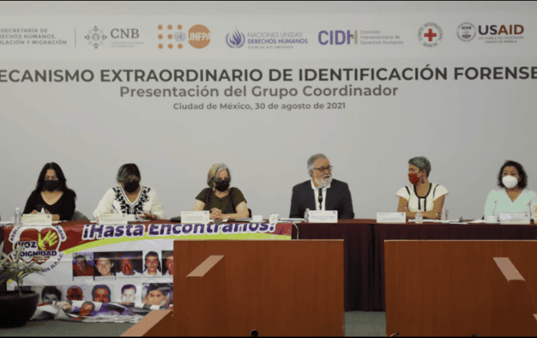 El mecanismo contará con un grupo coordinador compuesto por siete personas especialistas en identificación forense, materia legal y jurídica, cooperación técnica internacional y enfoque psicosocial. TWITTER/@A_Encinas_R