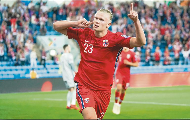 Haaland. La joya noruega y compañía estropearon el debut de Van Gaal en el banquillo de Países Bajos. AFP