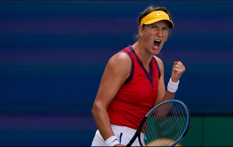 CONTENDIENTE. Garbiñe Muguruza no pasaba de la segunda ronda del Abierto de Estados Unidos desde 2017. AP/S. WENIG