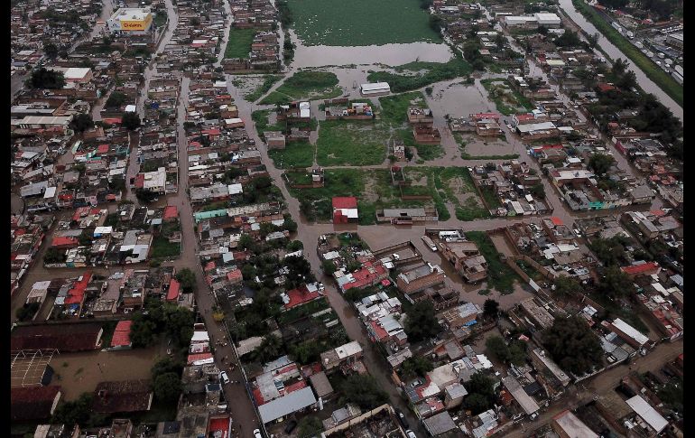 Las colonias afectadas por las intensas lluvias son Juan de la Barrera, Ojo de Agua, Paseos del Lago, Vista Hermosa, La Ladrillera, La Duraznera, Loma Verde y Los Olivos. AFP/U. Ruiz