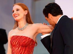 Chastain y Isaac en el estreno de 