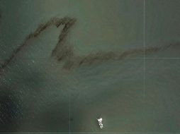 El derrame de petróleo cerca de Port Fouchon, Luisiana, en una imagen captada el 1 de septiembre. EFE/EPA/NOAA
