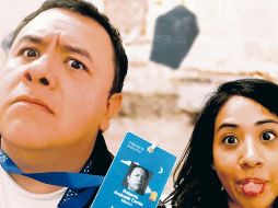 Al frente. Roberto Andrade Cerón y Gabriela Ivette Sandoval Torres, las mentes detrás de la cinta. Cortesía /Ok, está bien