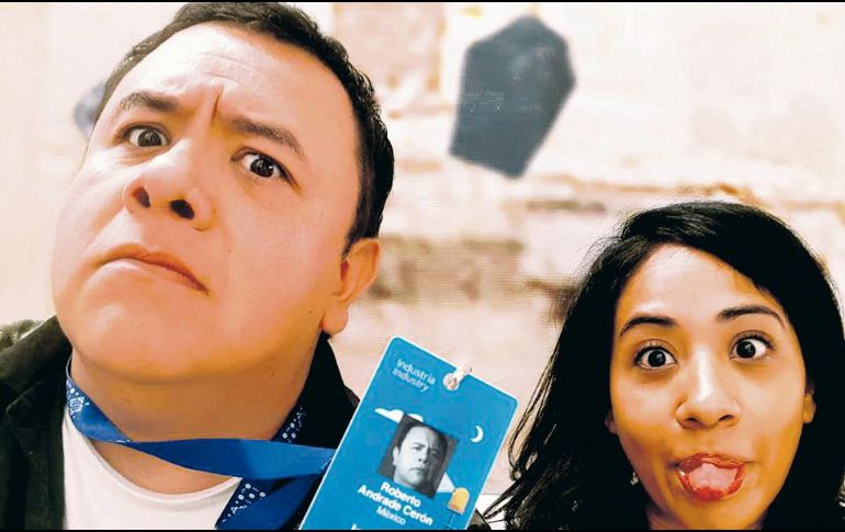 Al frente. Roberto Andrade Cerón y Gabriela Ivette Sandoval Torres, las mentes detrás de la cinta. Cortesía /Ok, está bien