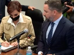 El pasado viernes, Lilly Tellez rechazó tener alguna alianza con el partido ultraderechista de España. TWITTER/@LillyTellez