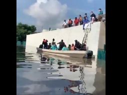 Labores de evacuación en el hospital del IMSS de Tula, en Hidalgo. TWITTER@CNPC_MX