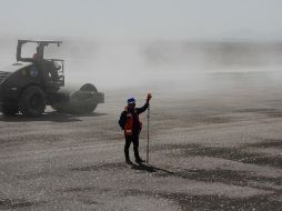 El general Gustavo Ricardo Vallejo, responsable de la construcción del nuevo aeropuerto, explica que a falta de apenas seis meses para su inauguración, la obra tiene un avance físico de 68.98% y se ha contenido el gasto. NTX / ARCHIVO