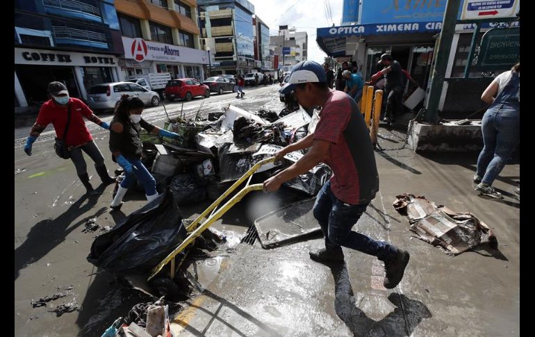 Al menos hay 31 mil personas afectadas por la inundaciones registradas esta semana en el céntrico estado de Hidalgo. EFE / J. Méndez