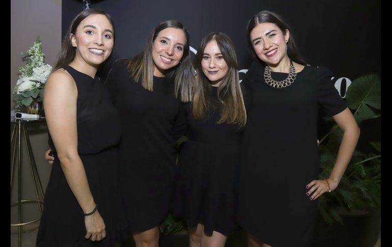 Claudia Flores, Valeria Ramírez, Paola Rincón y Andrea Gutiérrez. GENTE BIEN JALISCO/ CLAUDIO JIMENO